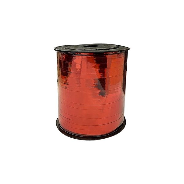 Fitilho Decorativo Metalizado 200m - Vermelho - 01 Unidade - Artlille - Rizzo