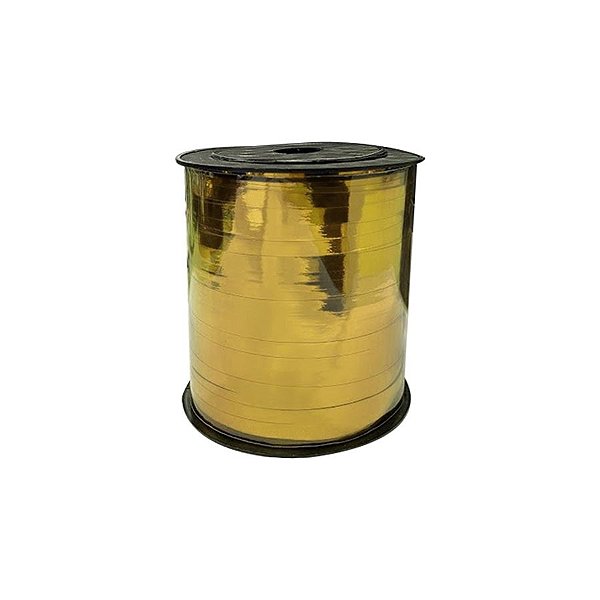 Fitilho Decorativo Metalizado 200m - Dourado - 01 Unidade - Artlille - Rizzo