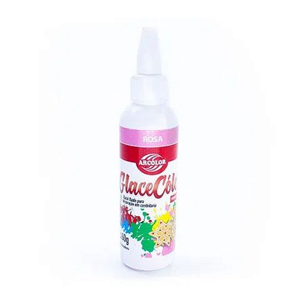 Corante Glace Fluído - Rosa - 60g - 1 UN - Arcolor - Rizzo