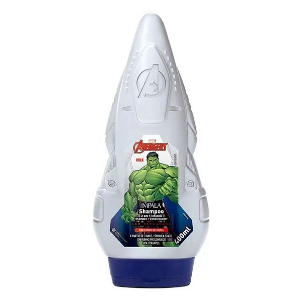 Shampoo Infantil - 2 em 1 - Hulk - Impala - 400ml - 1 Un - Rizzo