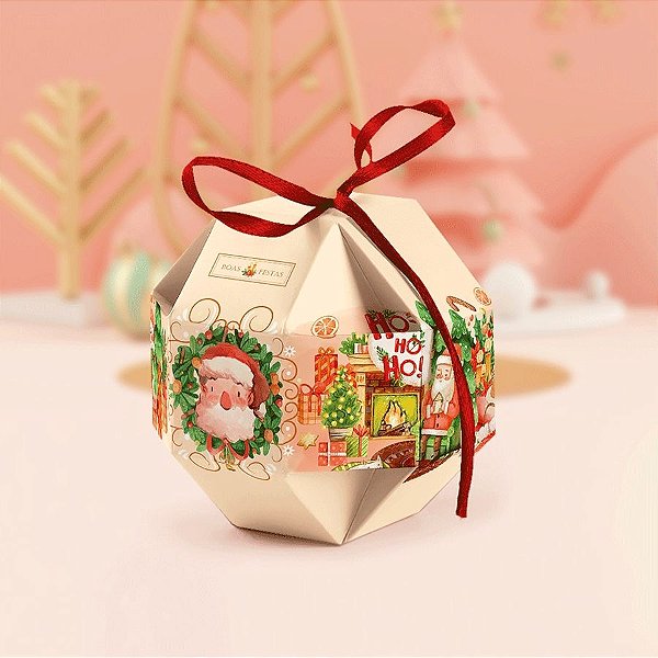 Embalagem Bolinha Linha Jingle Bell Boas Festas - 01 unidade - Rizzo Embalagens