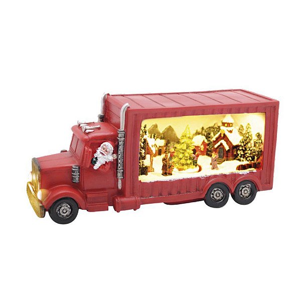 Cenário Noel dirigindo Caminhão com Luz, Som e Movimento - 01 unidade - Cromus Natal - Rizzo Embalagens