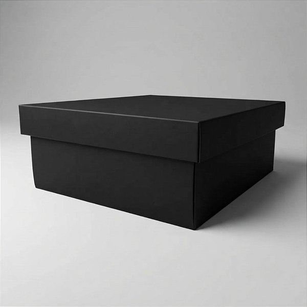 Caixa Quadrada - Preto - C/ Tampa - 23,5x9,5cm - 01 UN - Artlillie - Rizzo