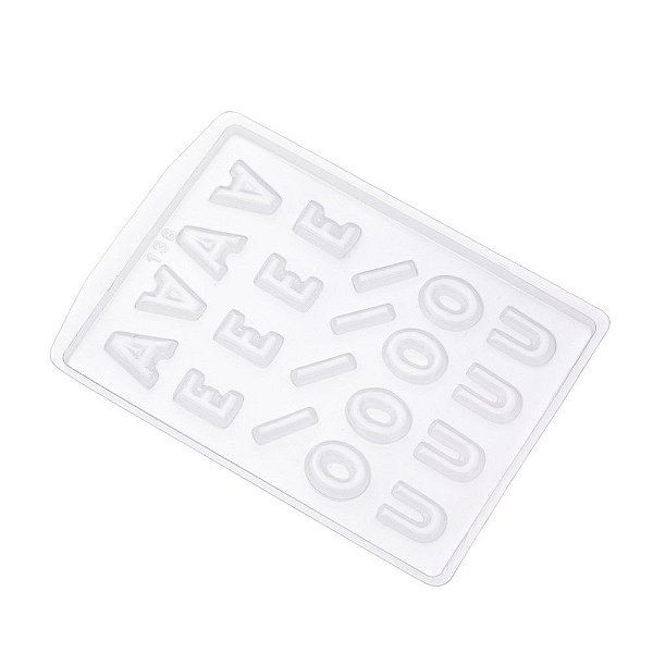 Forma de Acetato Letras Vogais Mod.138 Crystal Rizzo Confeitaria