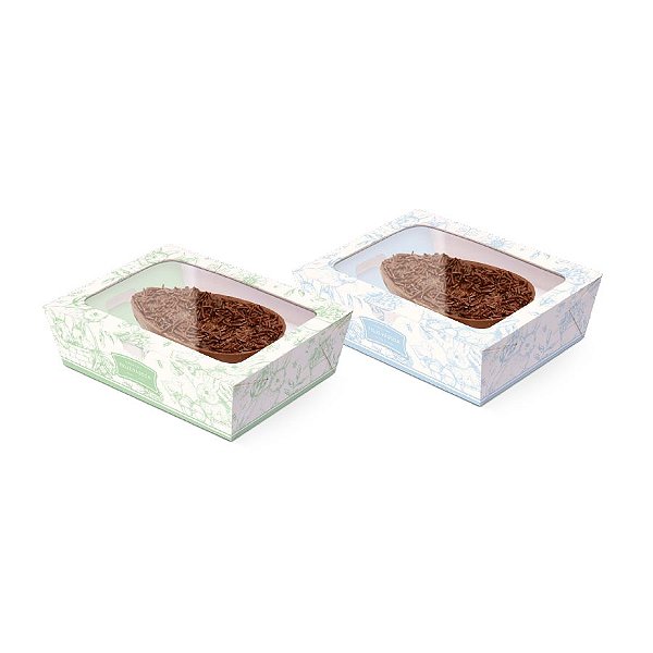 Caixa Practice para Meio Ovo - Clássicos Francês Azul e Verde - 06 Unidades - Cromus - Rizzo Embalagens