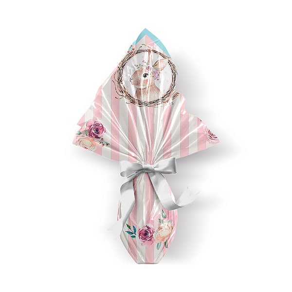 Saco Express 39x39cm para Ovos de 350g a 500g - Coelha Serena - 5 unidades - Cromus Páscoa - Rizzo Embalagens