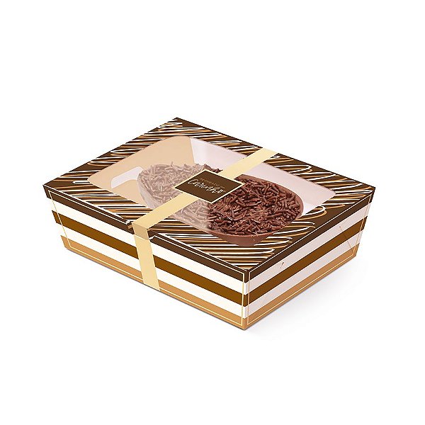 Caixa Practice Meio Ovo - Tons de Chocolate - 06 unidades - Cromus - Rizzo Embalagens