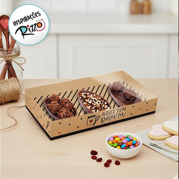 Caixa Practice para 3 Meios Ovos 50g - Kraft Doçura - 06 Unidades - Cromus - Rizzo