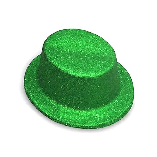 Adereço de Carnaval Chapéu Glitter - Verde - Mod 7006 - 01 unidade - Rizzo
