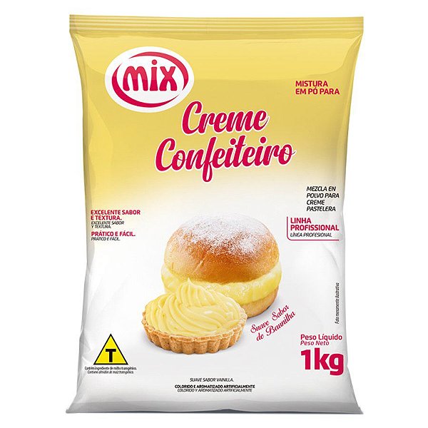 Creme Confeiteiro 1 kg - Linha Profissional - 01 unidade - Mix - Rizzo Embalagens