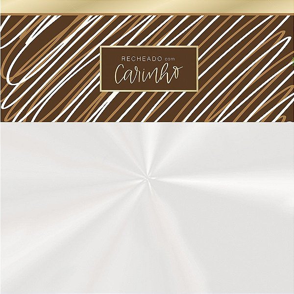 Saco Transparente Tons de Chocolate - 05 unidades - Cromus - Rizzo Embalagens