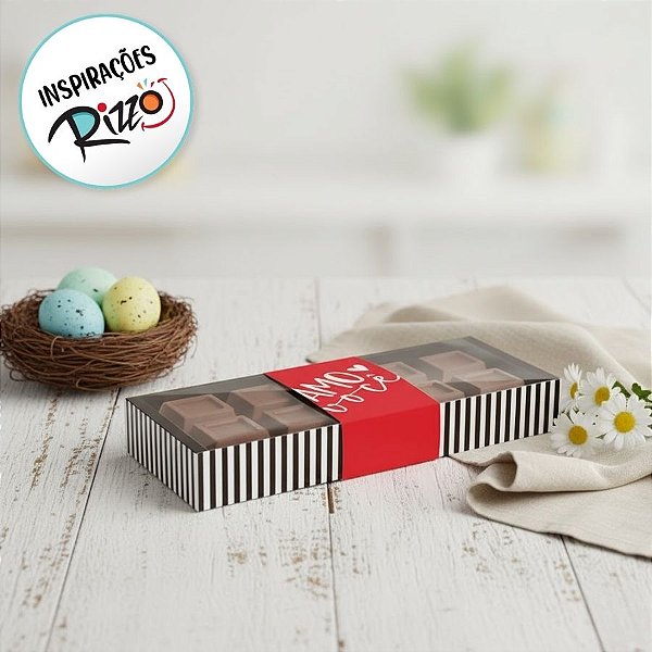 Caixa Tablete 1kg Tanto Amor 27,4x11x3,8cm - 10 Unidades - Cromus - Rizzo Embalagens