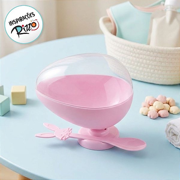 Ovo de Colher 250g/350g - Rosa Candy Color - 01 Unidade - Rizzo