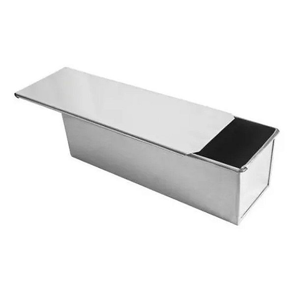 Forma para Pão de Forma 30x10x10 em Alumínio com Tampa - 01 unidade - GoldPan - Rizzo