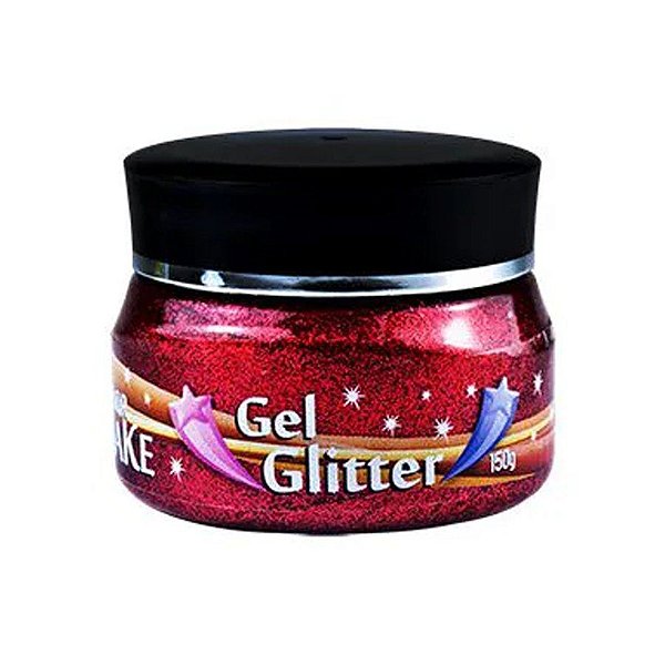 Gel Glitter Pote 150g Vermelho 150g - 1 unidade - ColorMake - Rizzo Embalagens