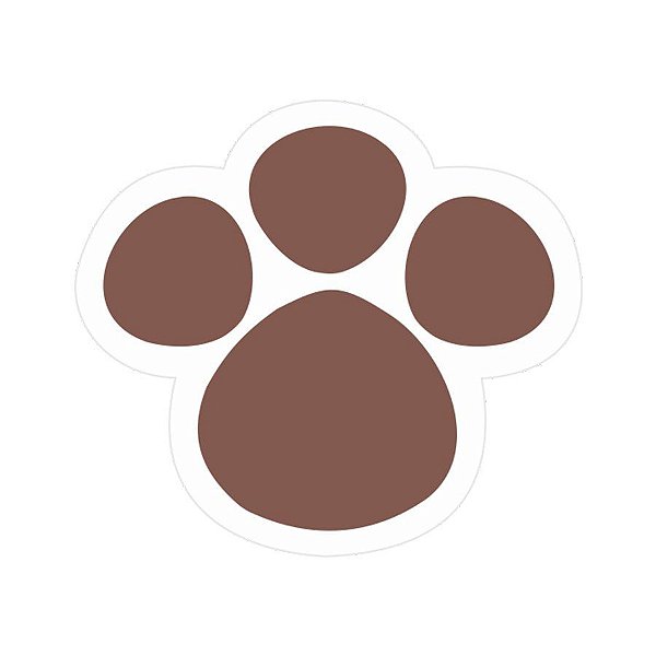 Adesivo Patinha Marrom M 6,5cm x 6cm - 50 unidades - Decora Festas Ltda - Rizzo Embalagens