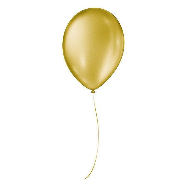 Balão de Festa Cintilante - Dourado - 25 Unidades - Balões São Roque - Rizzo