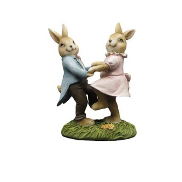 Casal Coelhos 14 cm - 1 unidade - Rizzo Embalagens
