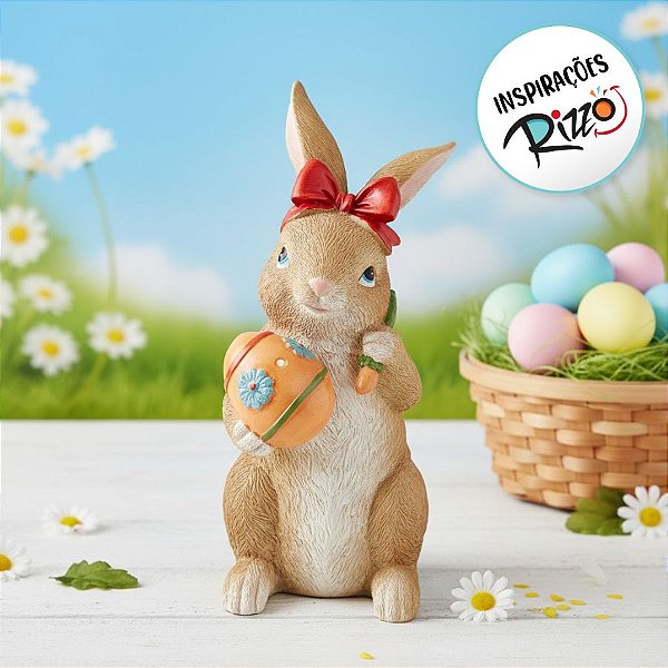 Coelha Artista Fita Vermelha - 1 unidade - Rizzo Embalagens