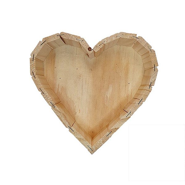Coração de Madeira Pinus G - 1 unidade - Silva's Artesanato - Rizzo