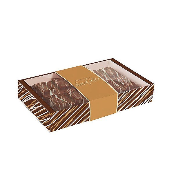 Caixa para Tablete de 250 g - Tons de Chocolate - 10 Unidades - Cromus - Rizzo