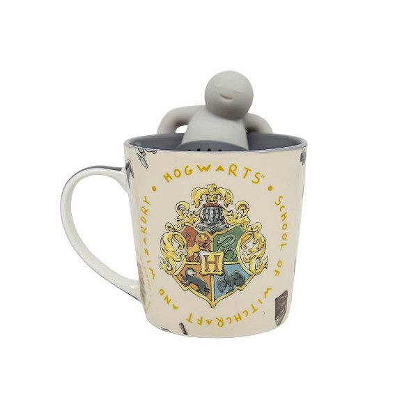 Caneca Cerâmica + Infusor de Chá Harry Potter 350ml - 01 Unidade - Zonacriativa - Rizzo