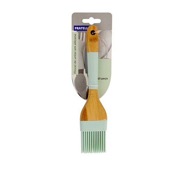 Pincel de Untar em Silicone Cabo Composto - Verde - 1 unidade - Fratelli - Rizzo