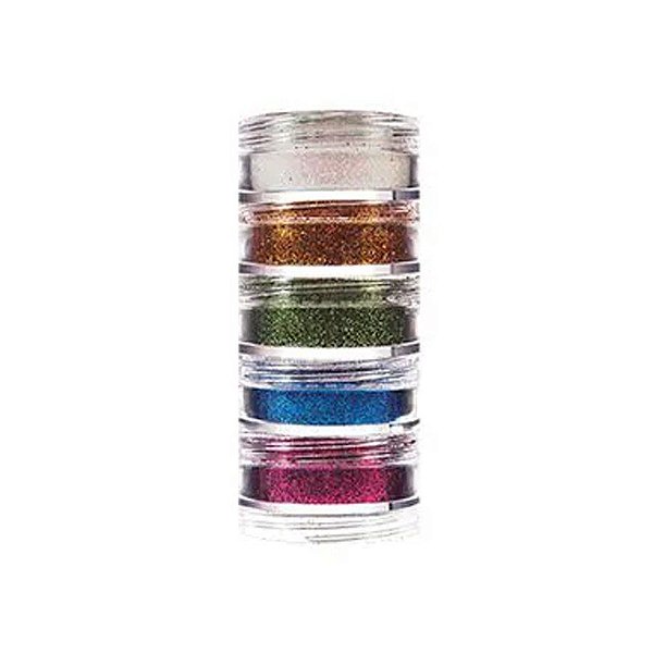 Glitter Po Kit 5 Cores 3g - 1 unidade - ColorMake - Rizzo Embalagens