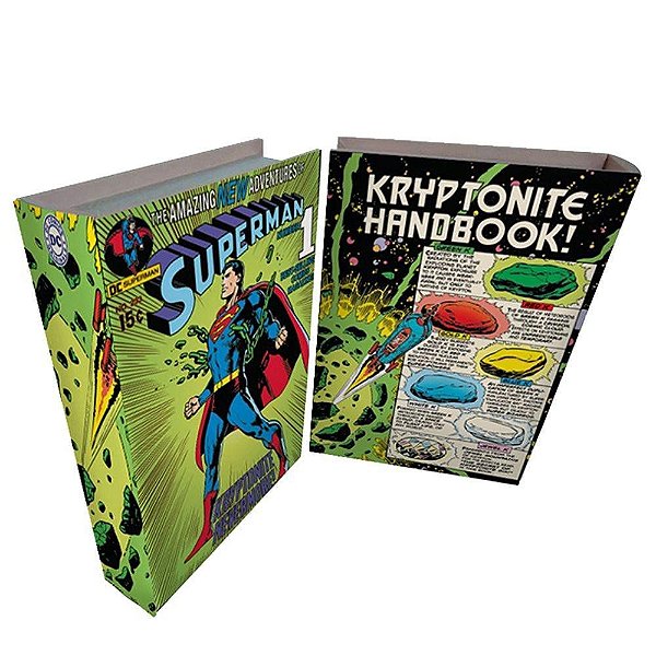 Caixa Livro Decorativo Superman Porta Objetos - 01 Unidade - DC Comics - Rizzo