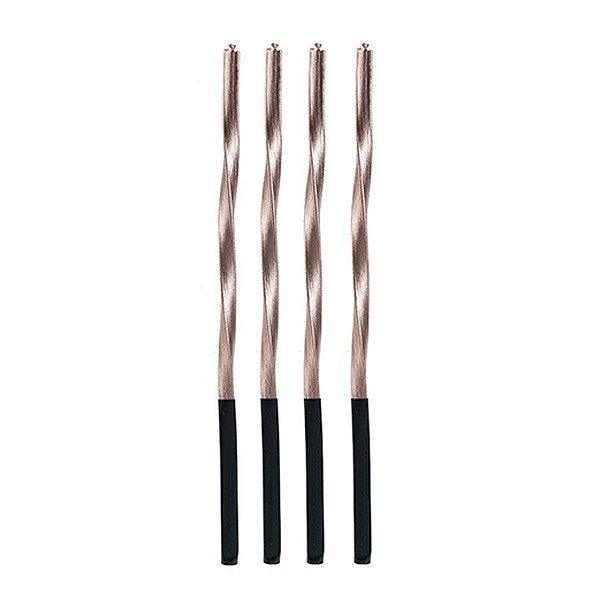 Vela Palito Torcida Rose Gold 15 cm - 1 unidade Pct. c/ 4 unidades - Rizzo