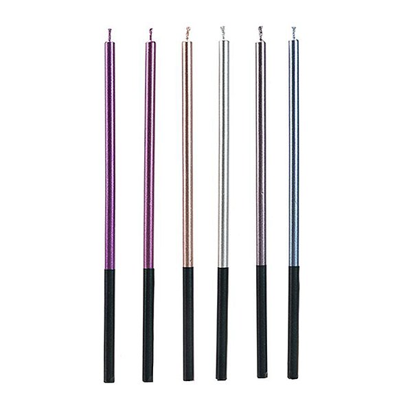 Vela Palito Gigante Colorida Metalizada 15 cm - 1 unidade Pct. c/ 6 unidades - Rizzo