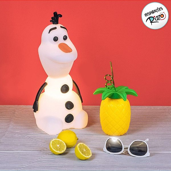 Luminária Olaf - Frozen - 39,5cm - 01 Unidade - Disney Original - Usare