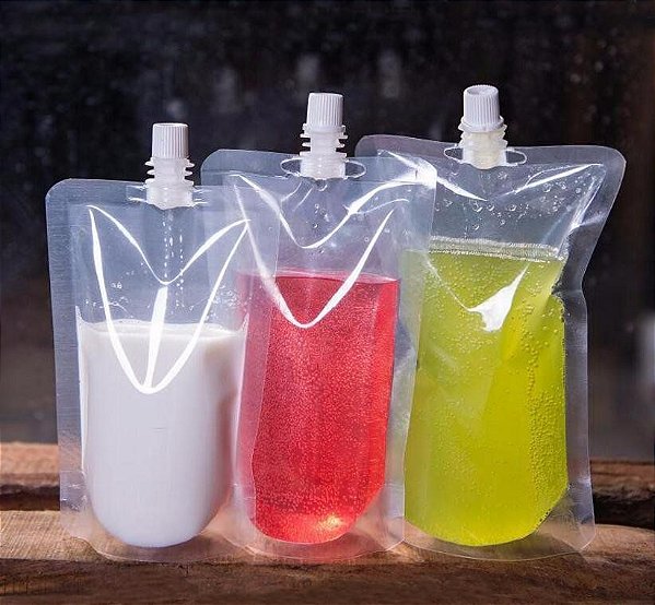 Saco de Plástico com Tampa para Bebidas 200ml 10x15cm - 06 Unidades - Artlille