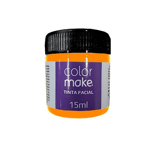 Tinta Facial Neon Líquida Laranja 15 mL - 1 unidade - ColorMake - Rizzo