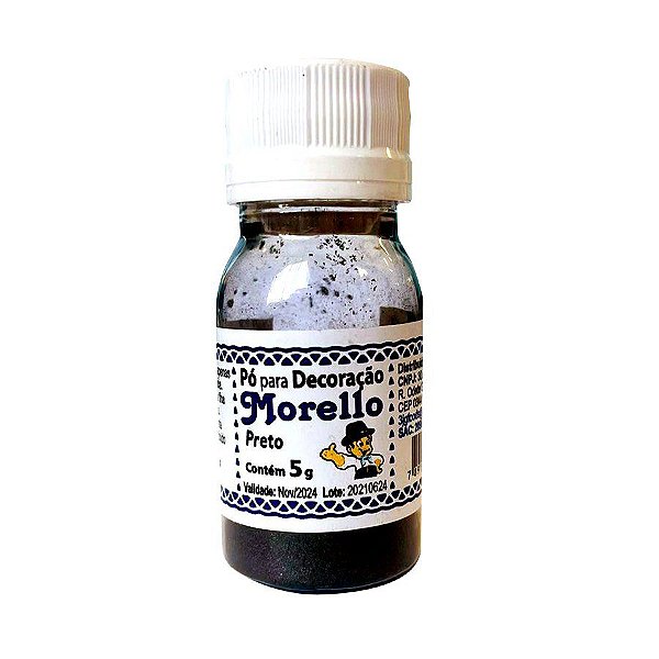 Pó Preto para Decoração 5 g - 1 unidade - Morello - Rizzo