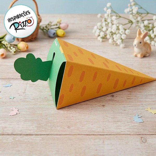 Caixa Cenoura Candy 16cm x 6cm x 21cm - 8 Unidades - Festcolor - Rizzo