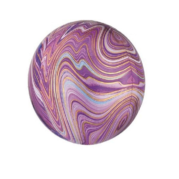 Balão Metalizado Roxo - 16'' (40cm) - 1 unidade - Cromus - Rizzo Embalagens.