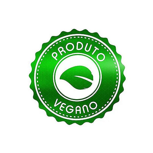 Adesivo "Produto Vegano" - Ref.2035 - Hot Stamping - Verde Metálico - 50 unidades - Stickr - Rizzo