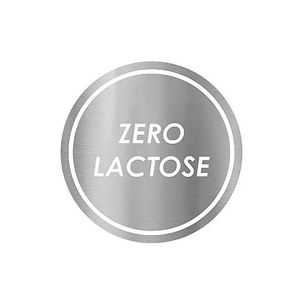Adesivo "Zero Lactose" - Ref.2038 - Hot Stamping - Prata - 50 unidades - Stickr - Rizzo