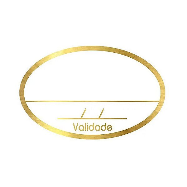 Adesivo "Validade" - Ref.2013 - Hot Stamping - Dourado - 100 unidades - Stickr - Rizzo