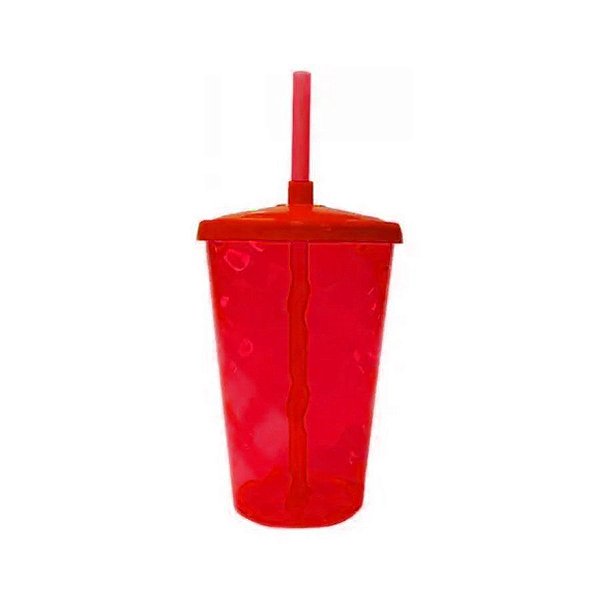 Copo de Plástico Twist Vermelho 400 mL - LSC Toys - 01 Unidade - Rizzo Embalagens