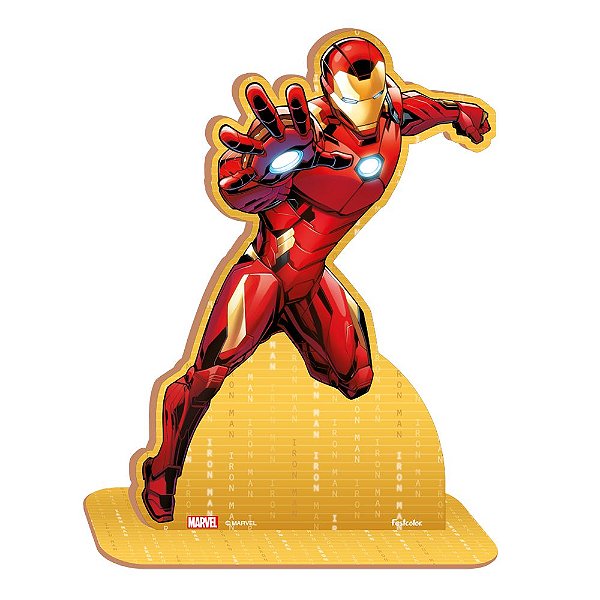 Personagem MDF P Homem de Ferro Avengers - 1 Unidade - Festcolor - Rizzo Embalagens.