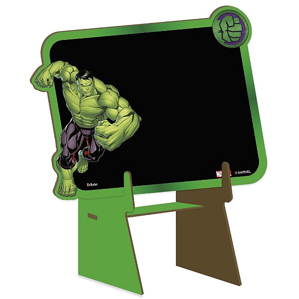 Lousa Decorada MDF P Hulk  Avengers - 1 Unidade - Festcolor - Rizzo Embalagens.