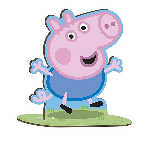 Personagem MDF P George Individual Peppa Pig - 1 Unidade - Festcolor - Rizzo Embalagens.