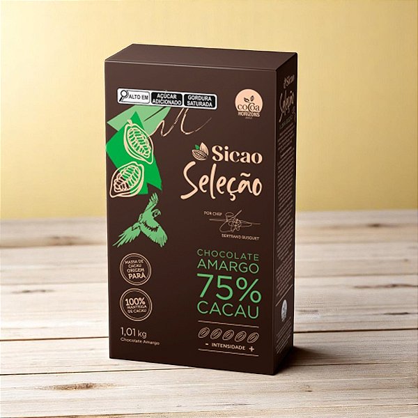 Chocolate Seleção Amargo 75% Cacau - 1,01 kg - 1 unidade - Sicao - Rizzo