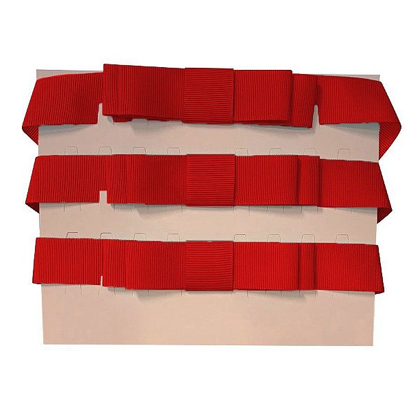 Laço Chanel Duplo Vermelho - 3 Unidades - 73CM - Fitas Progresso - Rizzo Embalagens