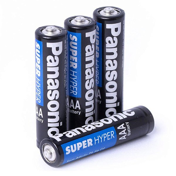 Pilha Comum Palito (AAA) 1,5V - 01 pct c/ 4 unds. - Panasonic - Rizzo