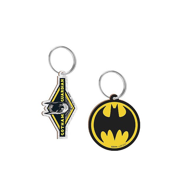 Chaveiro MDF Batman Geek - 1 Pacote 4 Peças - Festcolor - Rizzo Embalagens