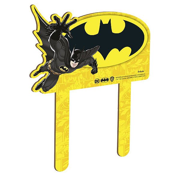 Topo para Bolo MDF Batman Geek - 1 Unidade - Festcolor - Rizzo Embalagens