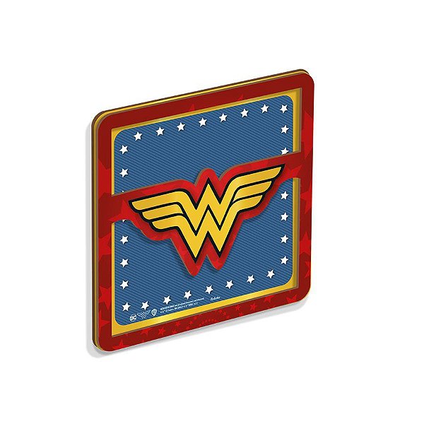 Quadro Decorativo Brasão MDF Mulher Maravilha - 1 Unidade - Festcolor - Rizzo